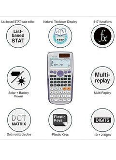 99LAB FX-991ES Plus Dot Matrix Scientific Calculator Silver  - Image 5