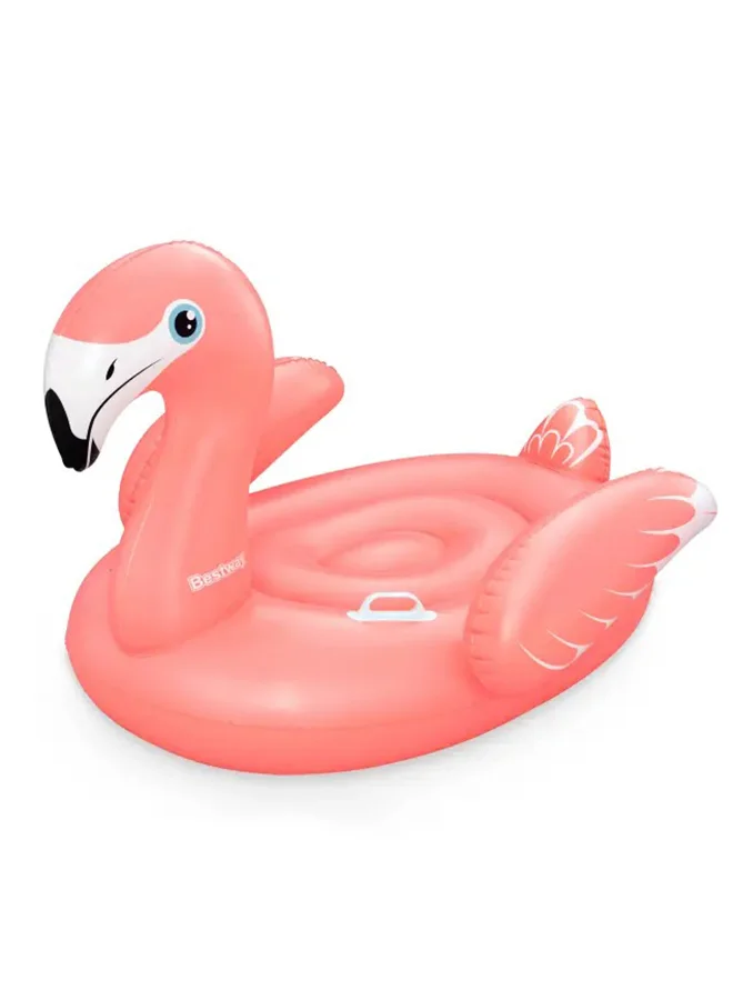 Bestway Bestway, Inflatable Fancy Flamingo Ride-On Pool Float Kids Flamingo Float Water Toy with Handles Durable Summer Pool Beach Ride Float with Repair Patch, 54x42 Inch