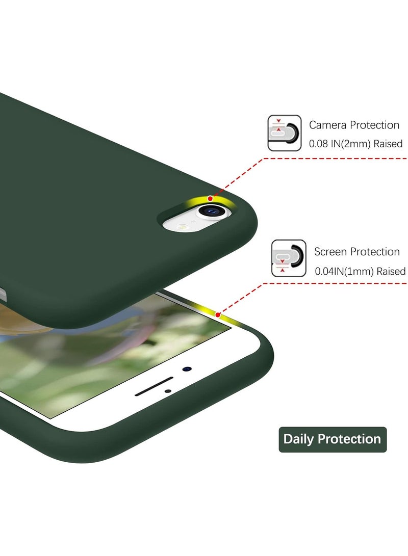 MIGOFAST iPhone SE Case 2022 2020 iPhone 8 Case iPhone 7 Case Non-slip Liquid Silicone Gel Rubber Bumper Phone Case Soft Microfiber Lining Hard Shockproof Protective Case Cover - Image 3