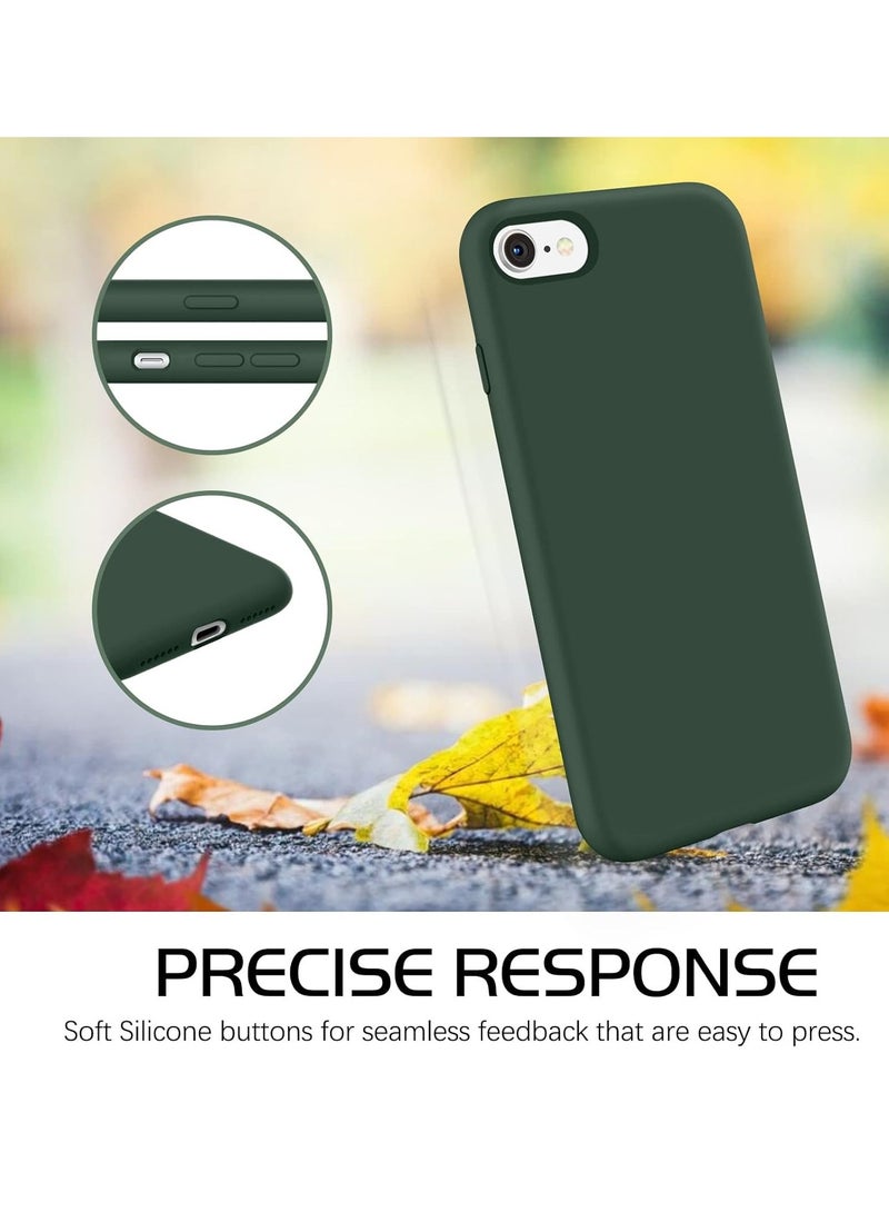 MIGOFAST iPhone SE Case 2022 2020 iPhone 8 Case iPhone 7 Case Non-slip Liquid Silicone Gel Rubber Bumper Phone Case Soft Microfiber Lining Hard Shockproof Protective Case Cover - Image 4