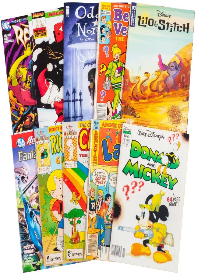 SCS Direct Ultimate Kid Comic Book Value Gift Pack- 10 Different Age Appropriate Comics For Kids & Teens- No Dupes, Adult Content or Fillers- Your Favorites From Archie to Disney to Super Hero Marvel DC - Image 1
