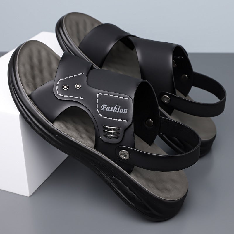 Men'S Thick-Soled Sandals Summer Soft-Soled Beach Shoes Casual Dual-Purpose Sandals And Slippers Beach Shoes Sandals And Slippers - Image 4