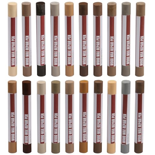 Uxney Wood Filler Sticks，20 Colors Wood Repair Wax Crayons Furniture Markers Touch up for Repairing Scratches, Scuffs, Cracks, Dings and Holes in Wood Floors, Cabinets, Furniture (Technicolor Series) - Image 1