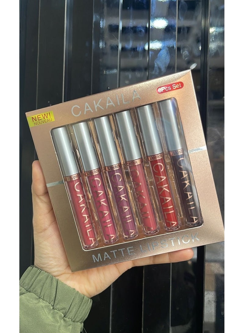 CAKAILA 6PCS Matte Waterproof Non-Stick Cup Long Lasting Silky Lip set C  - Image 1