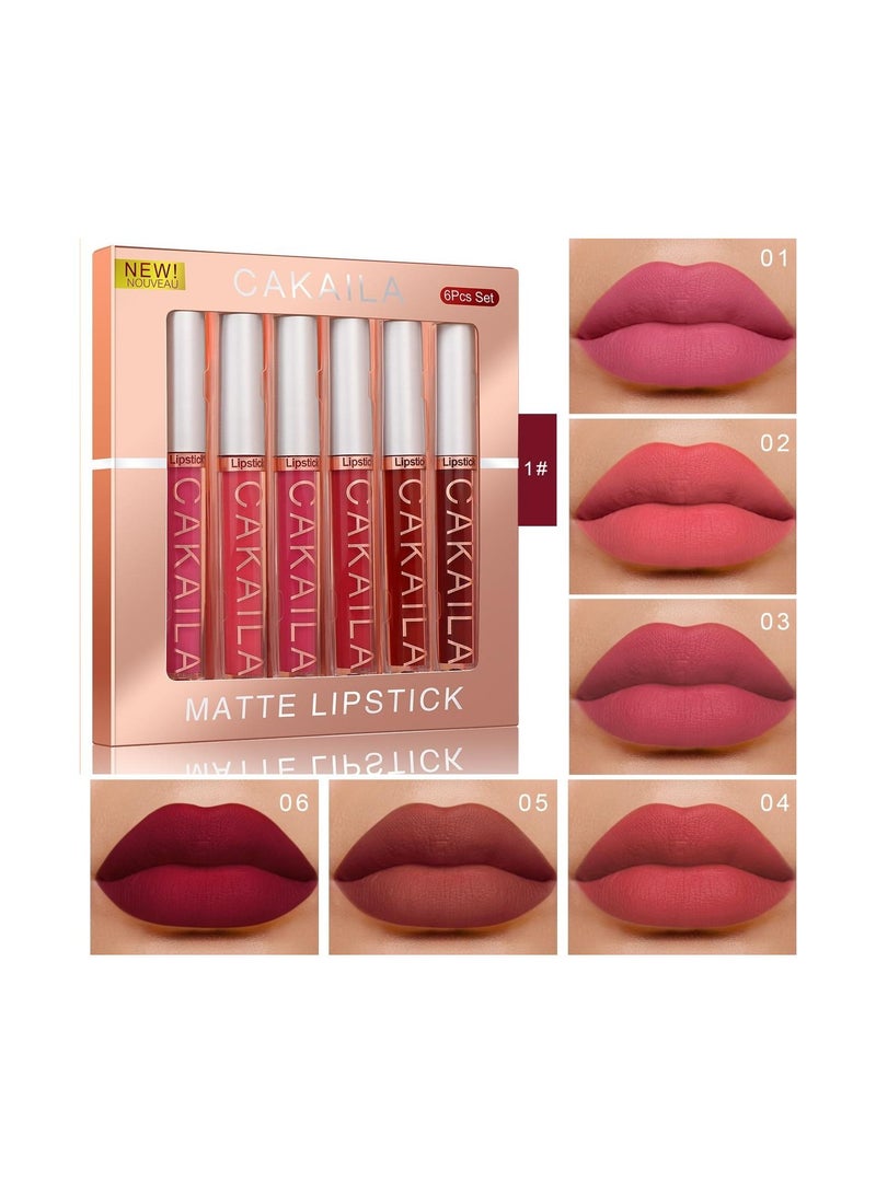 CAKAILA 6PCS Matte Waterproof Non-Stick Cup Long Lasting Silky Lip set C  - Image 2