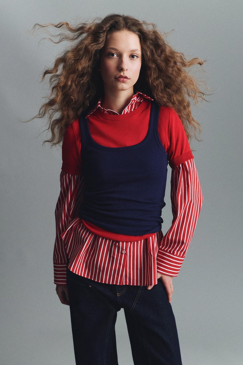 ديفاكتو تانك توب بيزك سادة مضلع سليم فيت بياقة مدورة - Image 1