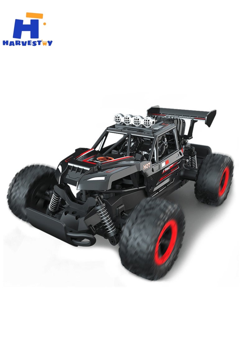 Harvestoy 1:14 Scale Remote Control Car High Speed Toy Car, All Terrain RC Truck with Headlights, Off Road Electric Racing Car Toys for Boys Girls Kids - Image 1