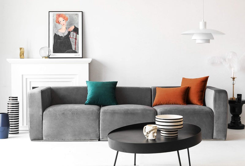 Mixhug Set of 2 Cozy Velvet Rectangle Decorative Lumbar Throw Pillow Covers for Couch and Bed, Burnt Orange, 12 x 20 Inches - Image 3