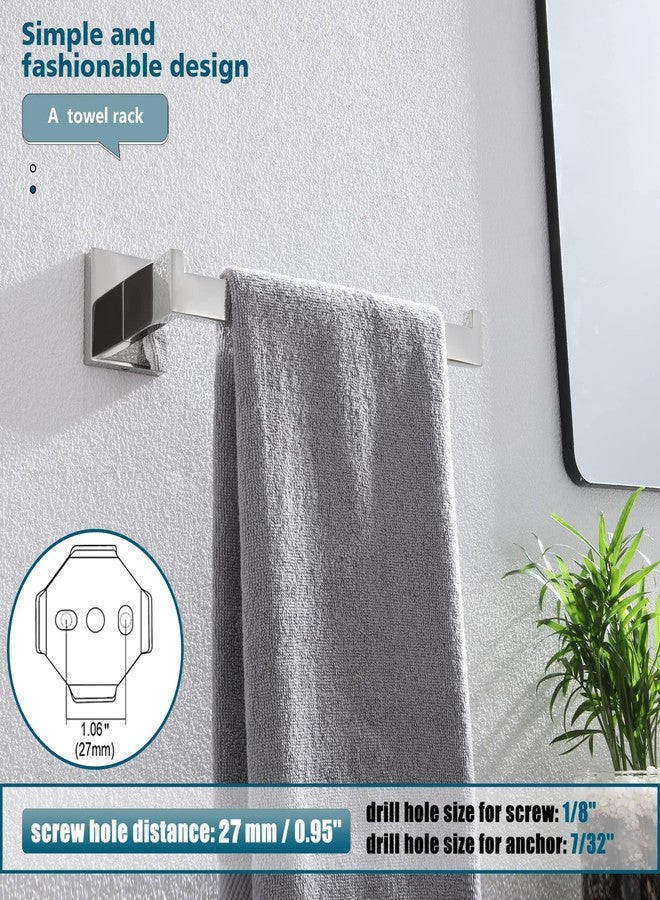 KOKOSIRI Towel Bar Shiny Chrome Hand Towel Ring Holder for Bathroom Kitchen Hardware Wall Mounted, Polished Stainless Steel, B3003CH - Image 5