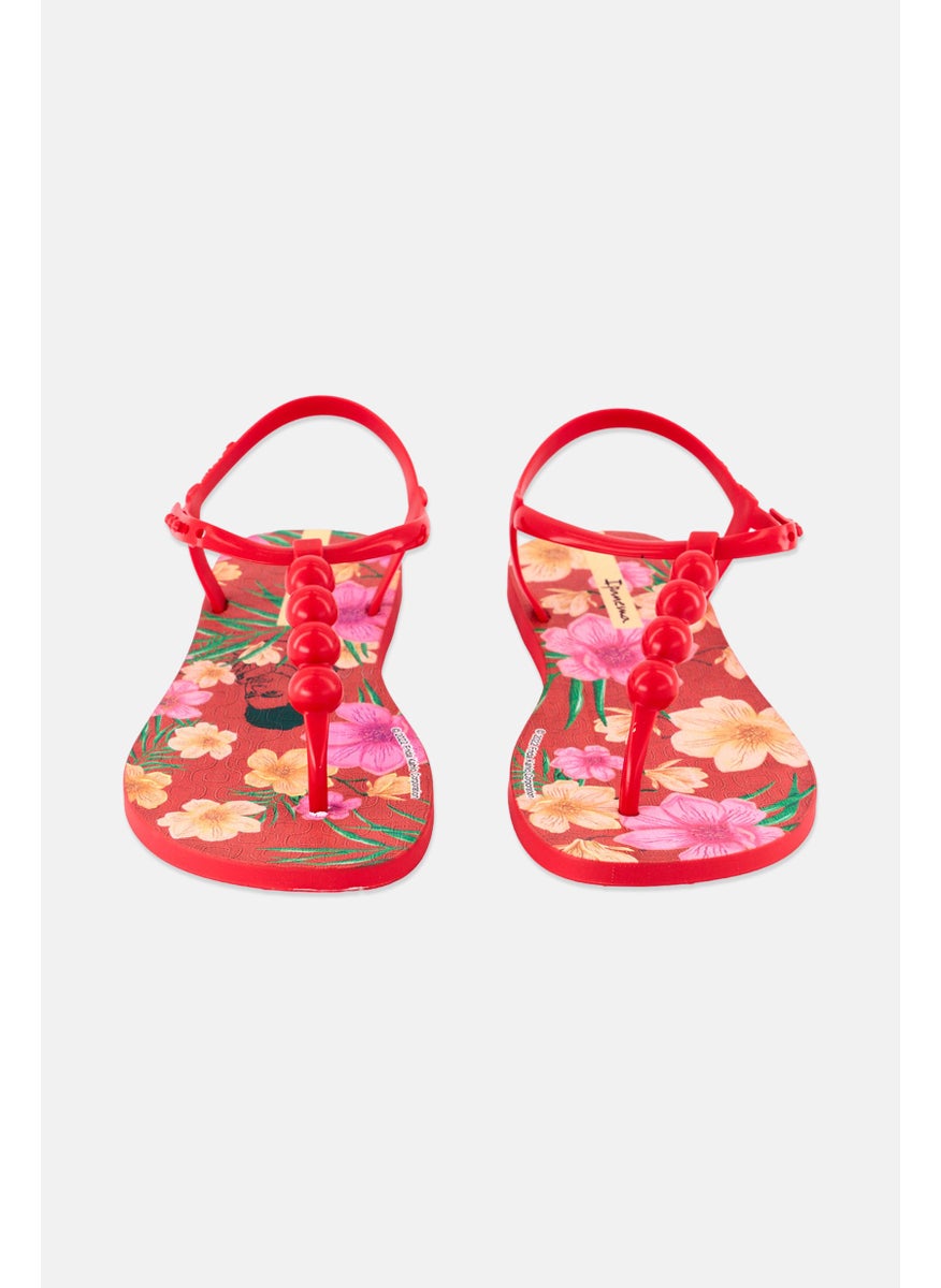 Ipanema Women Adjustable Buckle Closure Sandal,  Red Combo  - Image 4