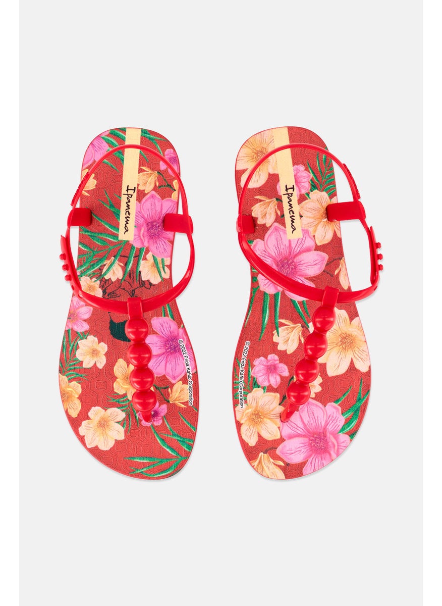 Ipanema Women Adjustable Buckle Closure Sandal,  Red Combo  - Image 3