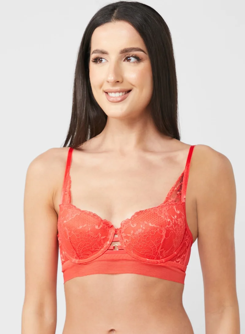 hunkemoller Lace Plunge Neck Bra