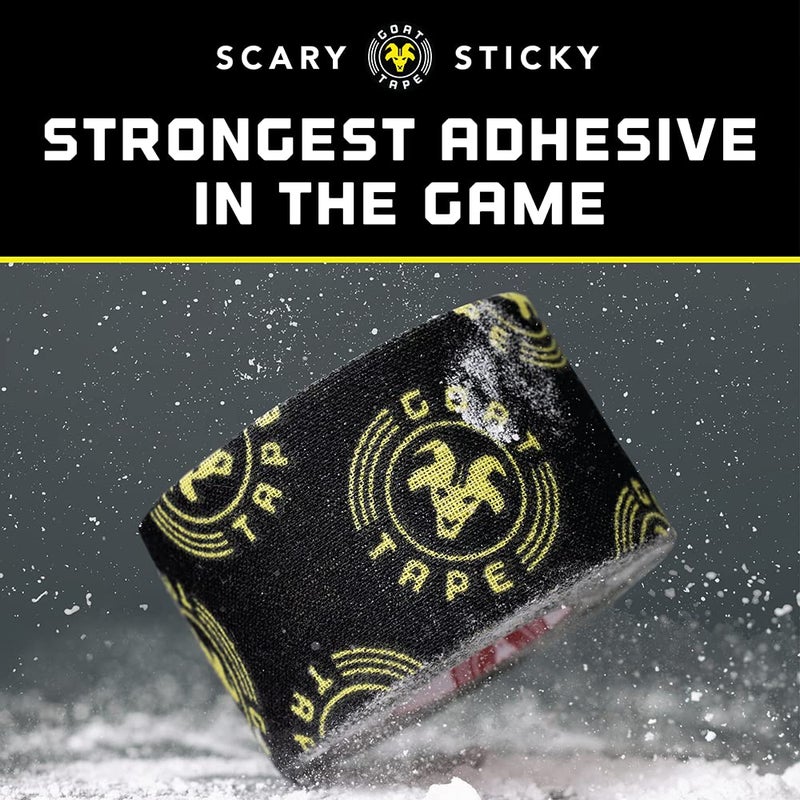 Goat Tape Scary Sticky Premium Athletic/Weightlifting Tape, Black & Yellow, Pack of 1 - Image 2