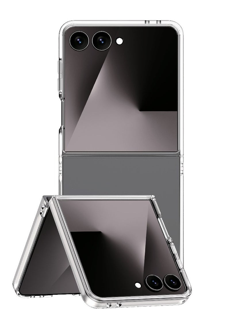 GREEN LION Delgado PC case for Z Flip 7 / Eco-Friendly Material / Anti Fingerprint / Daily Protection / Precise Cutouts / Anti Yellowing / Anti Scratch / HD Clarity / Slim Fit - Clear - Image 1