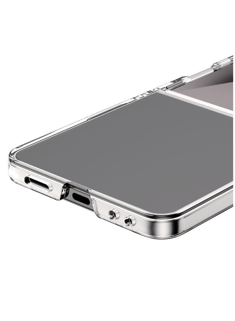 GREEN LION Delgado PC case for Z Flip 7 / Eco-Friendly Material / Anti Fingerprint / Daily Protection / Precise Cutouts / Anti Yellowing / Anti Scratch / HD Clarity / Slim Fit - Clear - Image 4