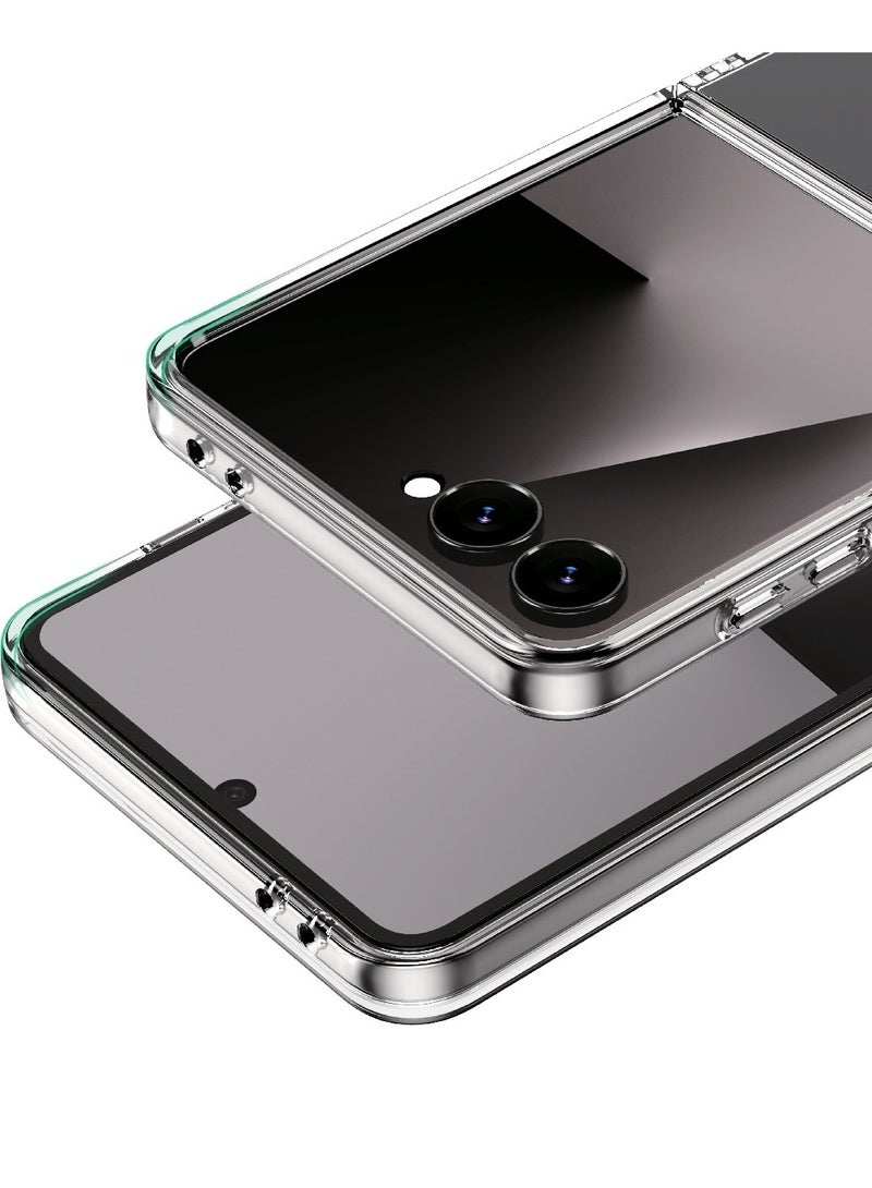 GREEN LION Delgado PC case for Z Flip 7 / Eco-Friendly Material / Anti Fingerprint / Daily Protection / Precise Cutouts / Anti Yellowing / Anti Scratch / HD Clarity / Slim Fit - Clear - Image 2