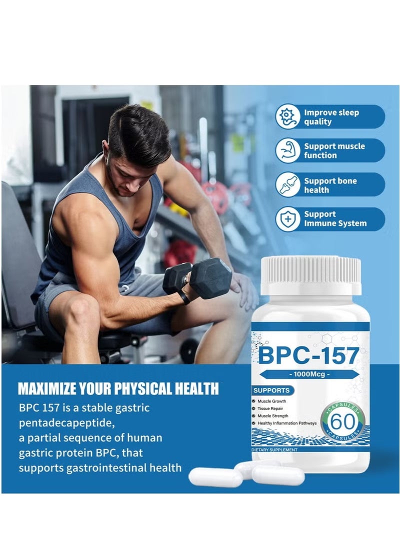 BIYODE BPC-157 Peptide Capsule Pro - Bepecin-157 Supplement for Recovery, Gut Healing & Tissue Support – 1000mcg, 60 Gluten-Free Capsules - Image 2