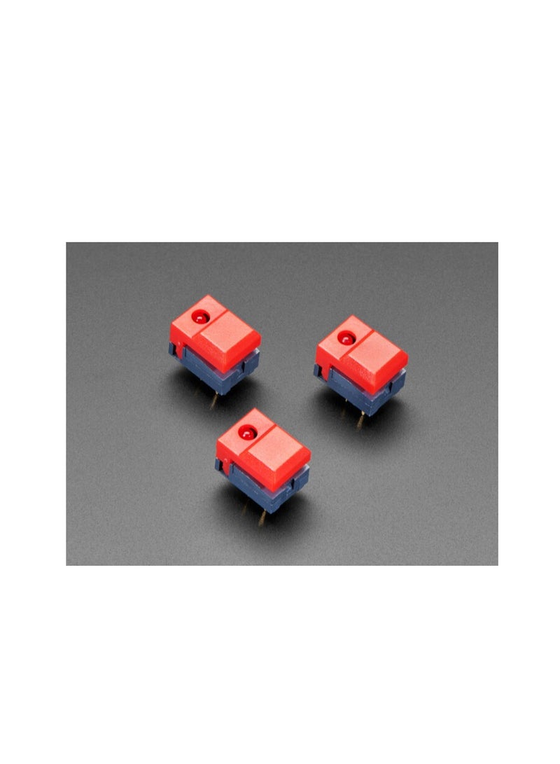 KNP KNP LED Push Button Switch in red with 8 pins is designed for applications that require clear visual indication and robust functionality Featuring a red LED that lights up when the switch is activated this switch is ideal for high visibility control panels and various electronic applications.  - Image 1