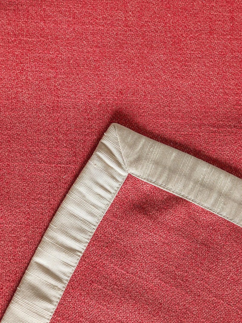 Zeba World Textured Table Runner with Flange Border | Red and Gold | 4 Seater / 6 Seater Table Runner Cloth, Table Runner for Living Room, Dining Table Runner- 30 cms x 210 cms; 12 inches x 84 inches. - Image 3