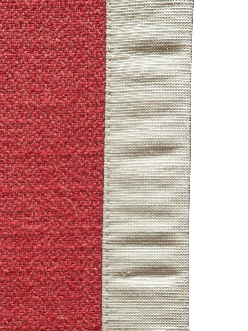 Zeba World Textured Table Runner with Flange Border | Red and Gold | 4 Seater / 6 Seater Table Runner Cloth, Table Runner for Living Room, Dining Table Runner- 30 cms x 210 cms; 12 inches x 84 inches. - Image 4