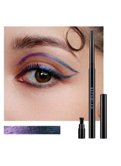 Eyeliner Pencil,Purple Eyeliner,Colored Eyeliners,Metallic Eyeliner,Blue Purple Shifting Colors Glitter Waterproof Eyeliner,24H Longlasting Eyeliner Pen,Purpleblue Shifting (Northern Light)