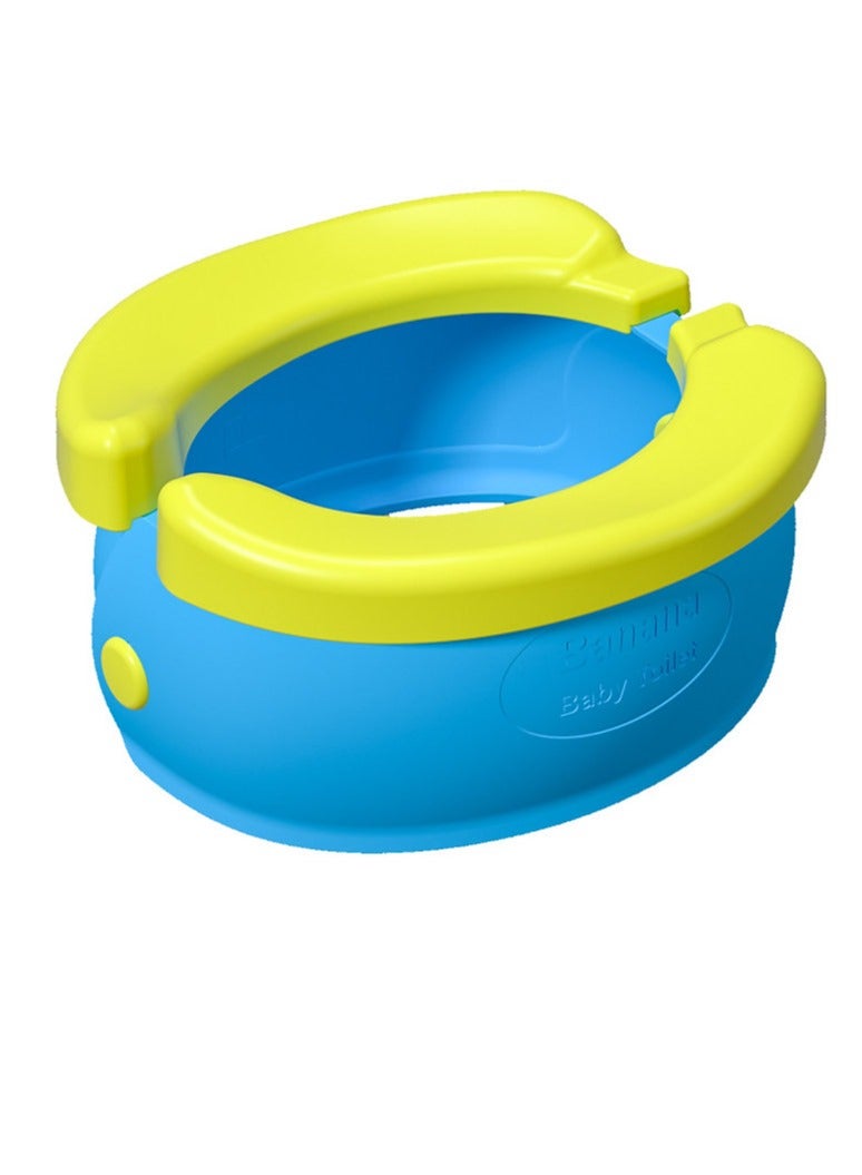 AROAQ Portable Potty. Folding Travel Baby Toilet Pot, Convenient Easy To Clean Child Potty Training Seat, Anti Slip Base Toddler Camping Foldable Toilet For Indoor Outdoor Traveling, (Blue) - Image 1