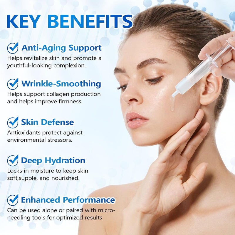 MINGYITUO Stem Cell Serum for Face Anti Aging Smooth Wrinkles Microneedling Serum Solution to Use with and without Micro Needling 2 Bottle - Image 2