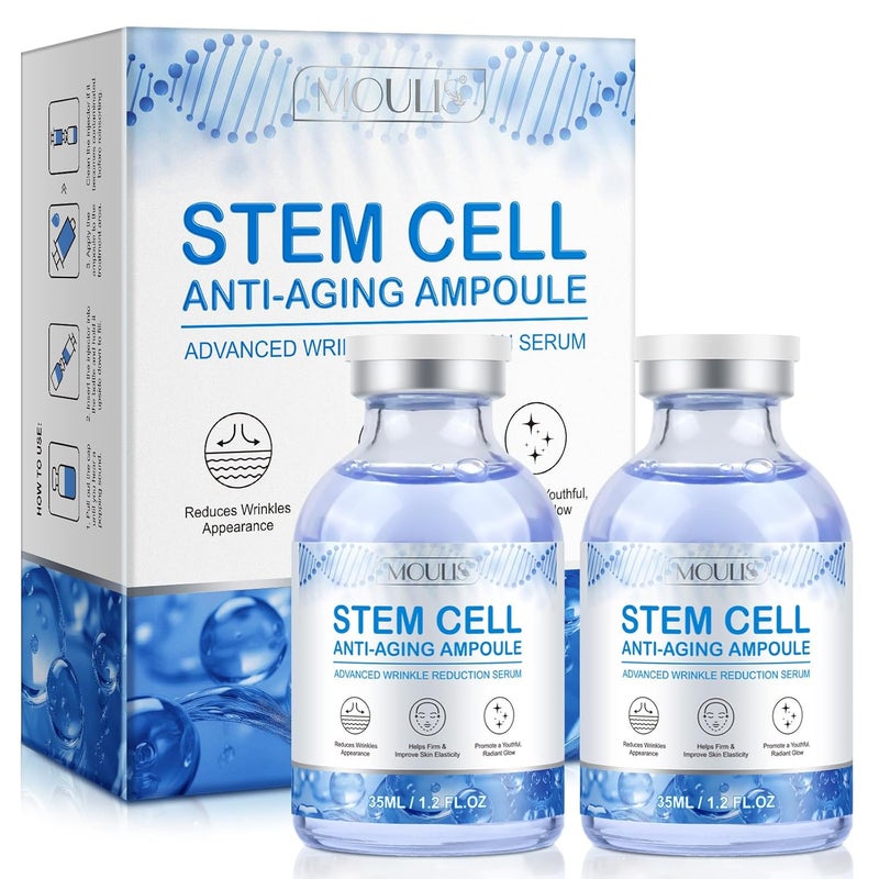 MINGYITUO Stem Cell Serum for Face Anti Aging Smooth Wrinkles Microneedling Serum Solution to Use with and without Micro Needling 2 Bottle - Image 1