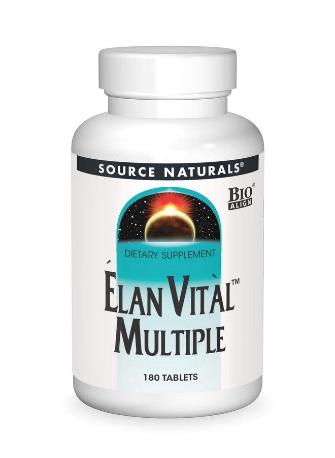Source Naturals Elan Vital Multiple Supports Brain Heart Liver Immune Energy Boost 180 Tablets - Image 1
