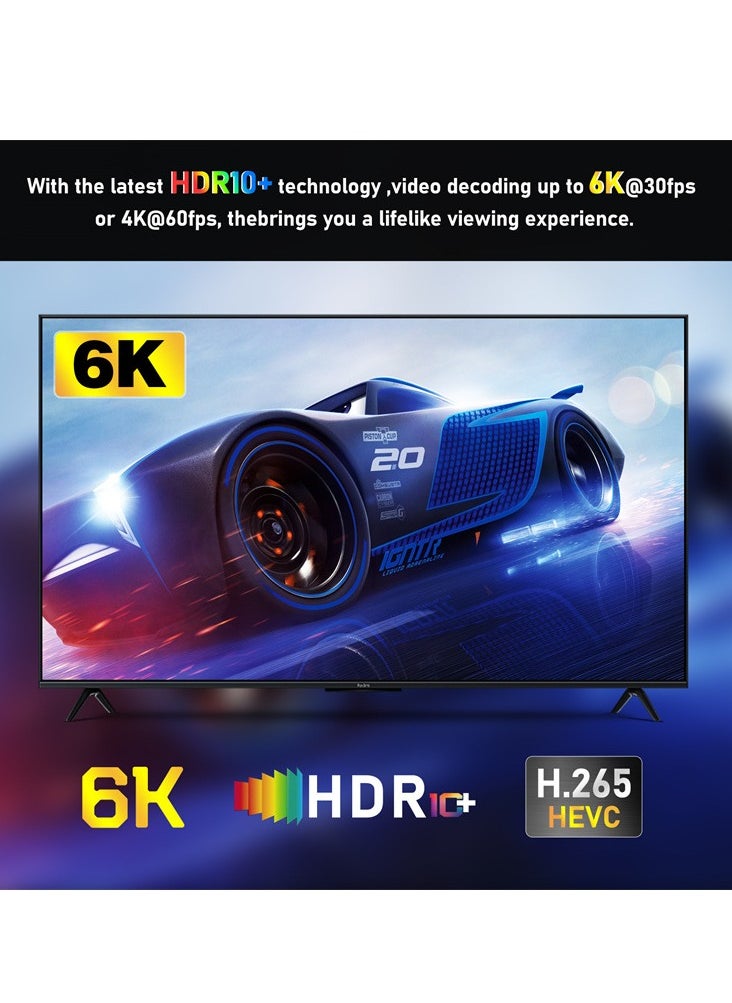 H96 Max - Smart Android 12.0 TV Box with Allwinner H618 Quad Core ARM Cortex A53 CPU Support 6K Video HDR 10+/2.4Ghz 5Ghz Wifi 6/100M Enternet/Bluetooth 5.0 - Image 1