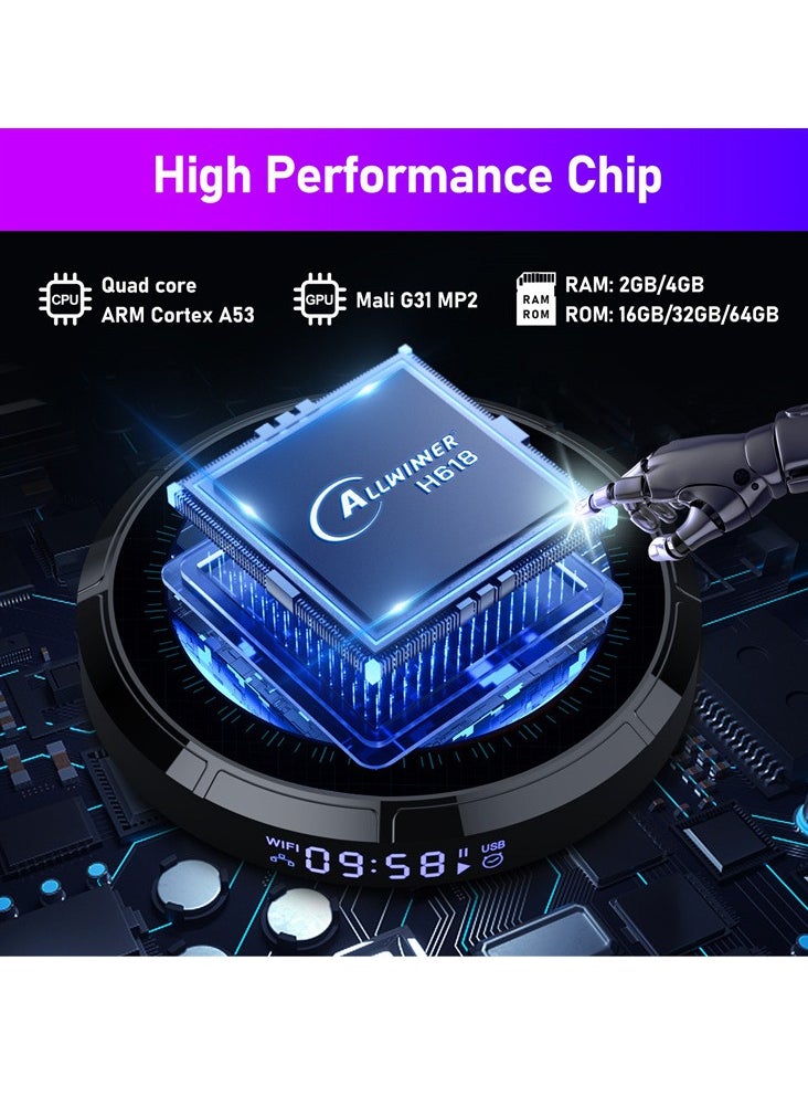 H96 Max - Smart Android 12.0 TV Box with Allwinner H618 Quad Core ARM Cortex A53 CPU Support 6K Video HDR 10+/2.4Ghz 5Ghz Wifi 6/100M Enternet/Bluetooth 5.0 - Image 1