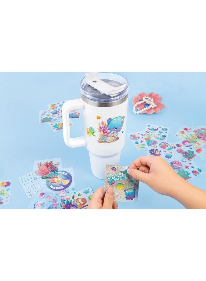 3C4G: Aquatic Fantasy Sticker Set - 120 Sheets w/ 1000+ Ocean-Inspired Stickers, Holographic Foil & Glitter Finishes, Three Cheers for Girls, Kids 6+ - Image 5