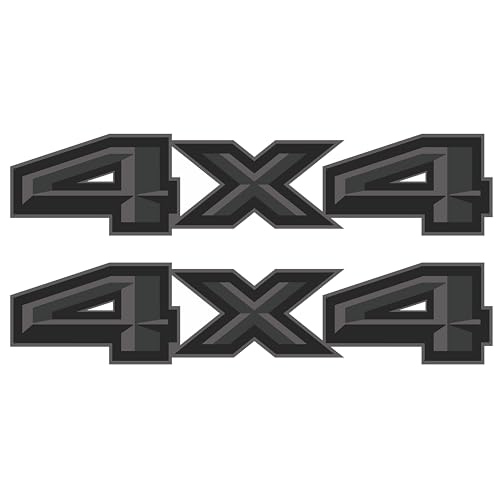 Gold Hook 4x4 Decals for Trucks Ford f150, Bedside Off Road Replacement Stickers, Pair (Premium Series (Black/Metallic Finish)) - Image 1