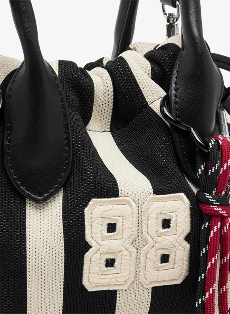 MISSY Striped Tote Bag With Detachable Strap - Image 5