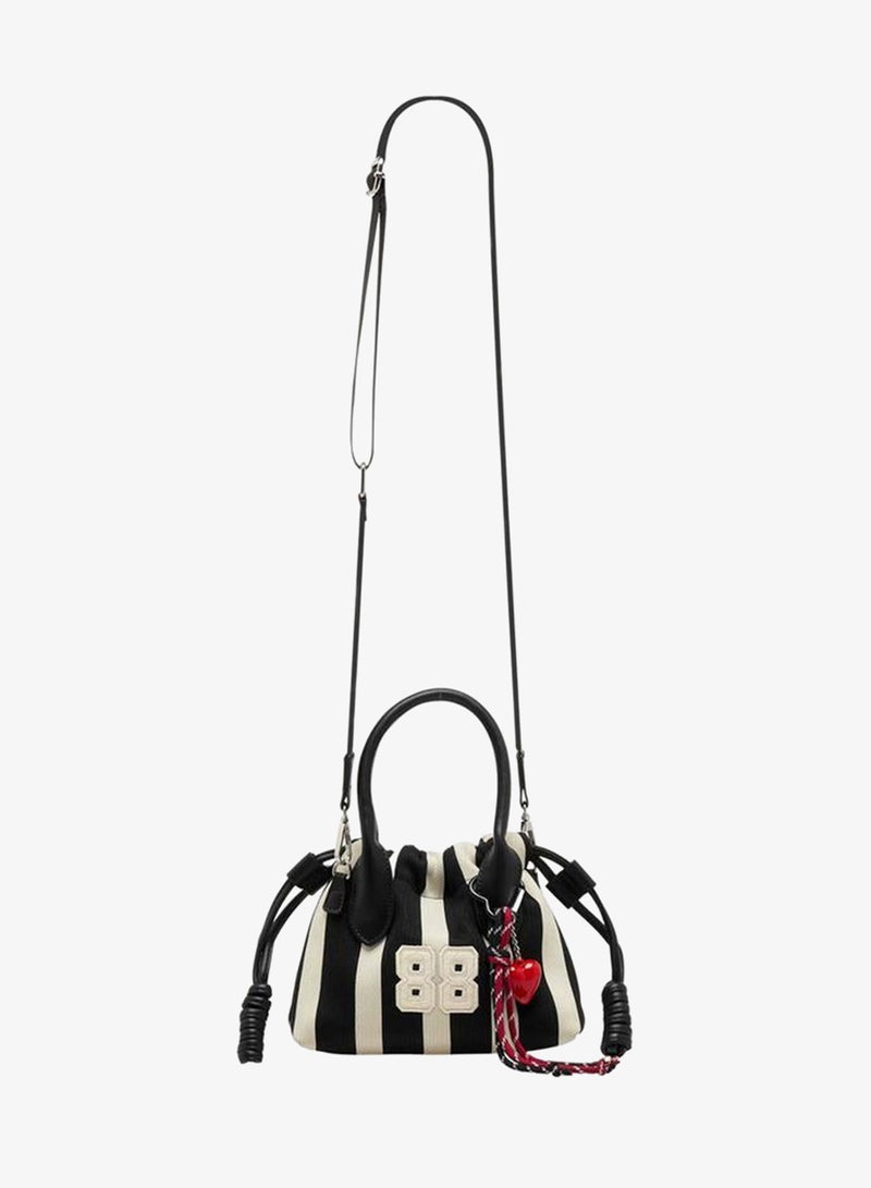 MISSY Striped Tote Bag With Detachable Strap - Image 3
