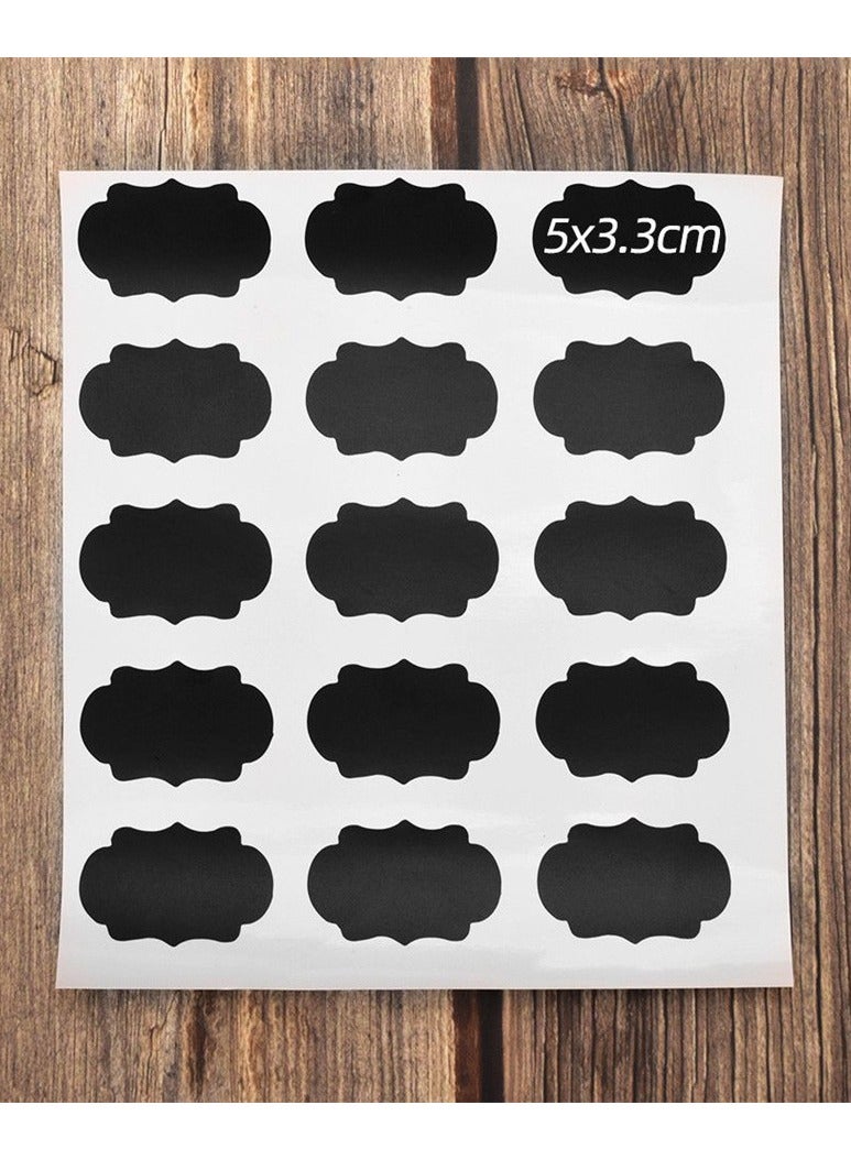 مجموعة استيكرات متعددة الاستخدامات للمنزل و المطبخ والمكتب قابلة لاعادة الاستخدام، مجموعة ملصقات مع قلم لتسمية الاوعية والاكواب وتنظيم منزلك ومطبخك وحتى مكتبك - Image 4