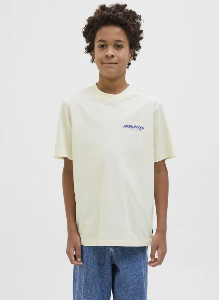 جاك وجونز جونيور Kids Logo Crew Neck T-Shirt