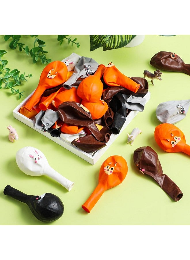 Suilung 45 Pcs Woodland Animal Balloons 12 Inch Forest Animal Woodland Latex Balloons Theme Party Decor for Birthday Party Indoor Outdoor Decor - Image 4