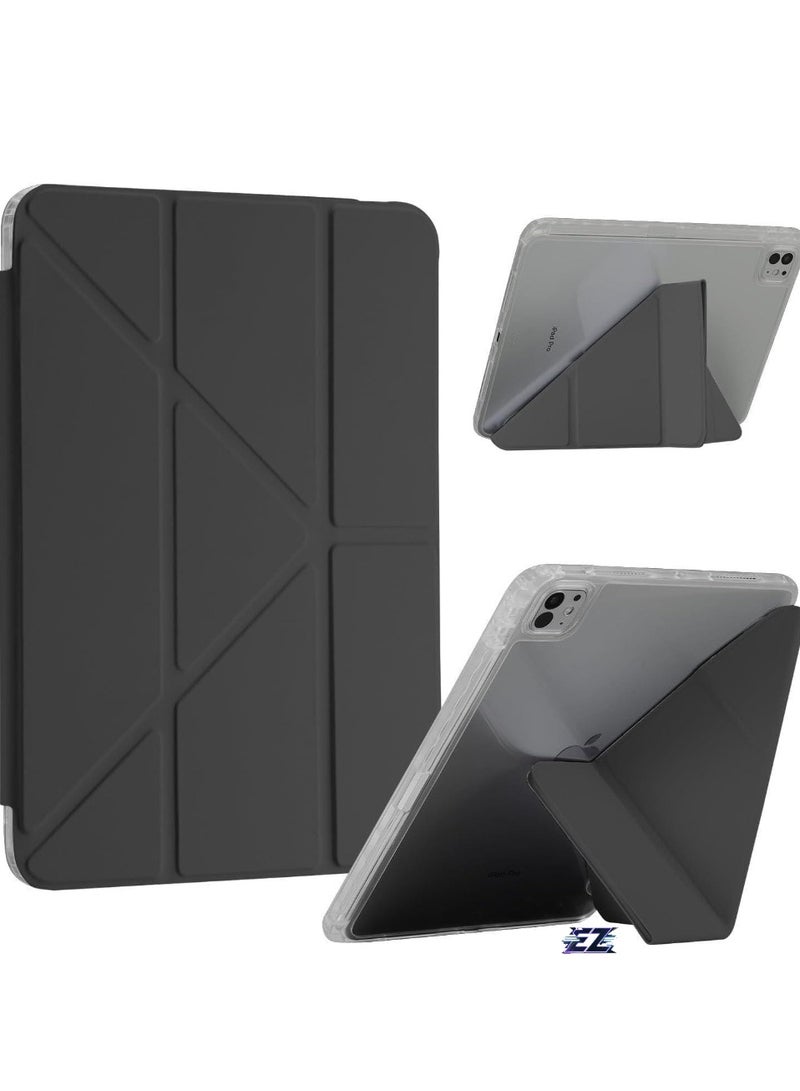 ELTRAZONE 2024 iPad Pro 11 Inch Case (5th Generation, M4) – Adjustable Stand, Pencil Holder, Auto Wake/Sleep, Supports Pencil Charging, Slim Protective Cover, Black - Image 1