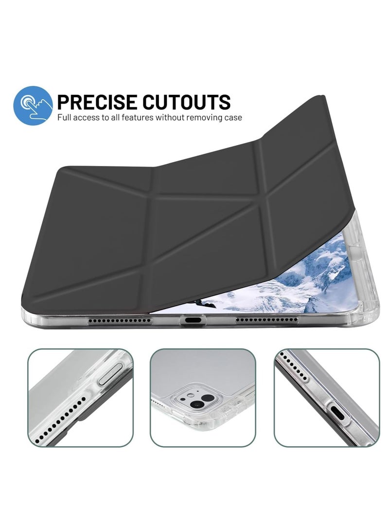 ELTRAZONE 2024 iPad Pro 11 Inch Case (5th Generation, M4) – Adjustable Stand, Pencil Holder, Auto Wake/Sleep, Supports Pencil Charging, Slim Protective Cover, Black - Image 4