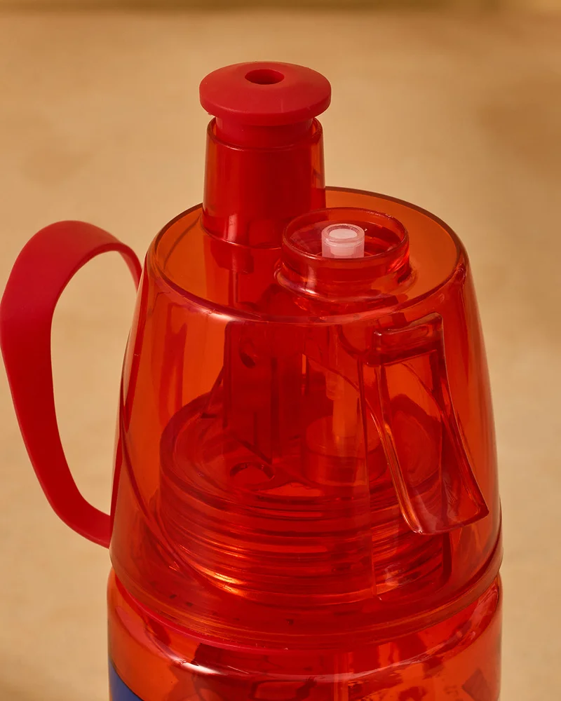 REDTAG Red Transparent Water Bottle 600 ML
