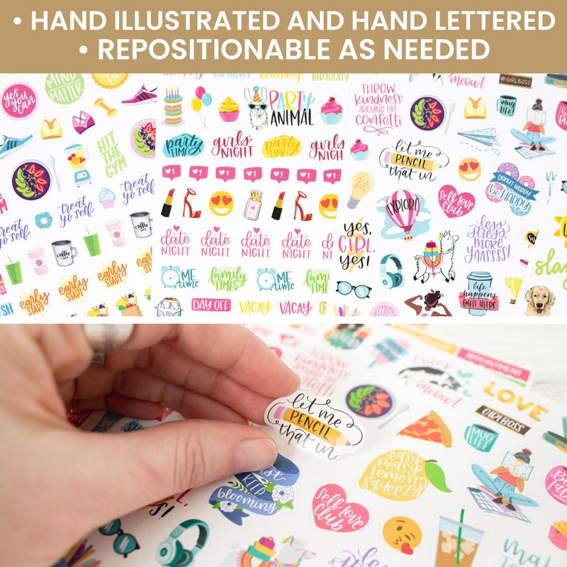 bloom daily planners Productivity Stickers - Variety Sticker Pack - Six Sticker Sheets Per Pack! - Image 5
