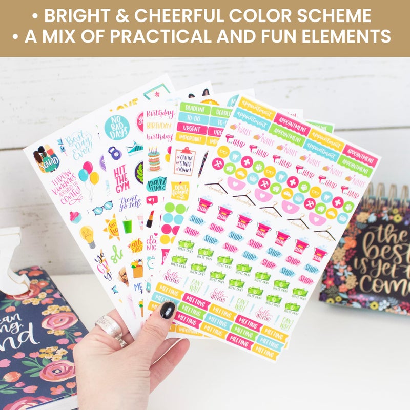 bloom daily planners Productivity Stickers - Variety Sticker Pack - Six Sticker Sheets Per Pack! - Image 4