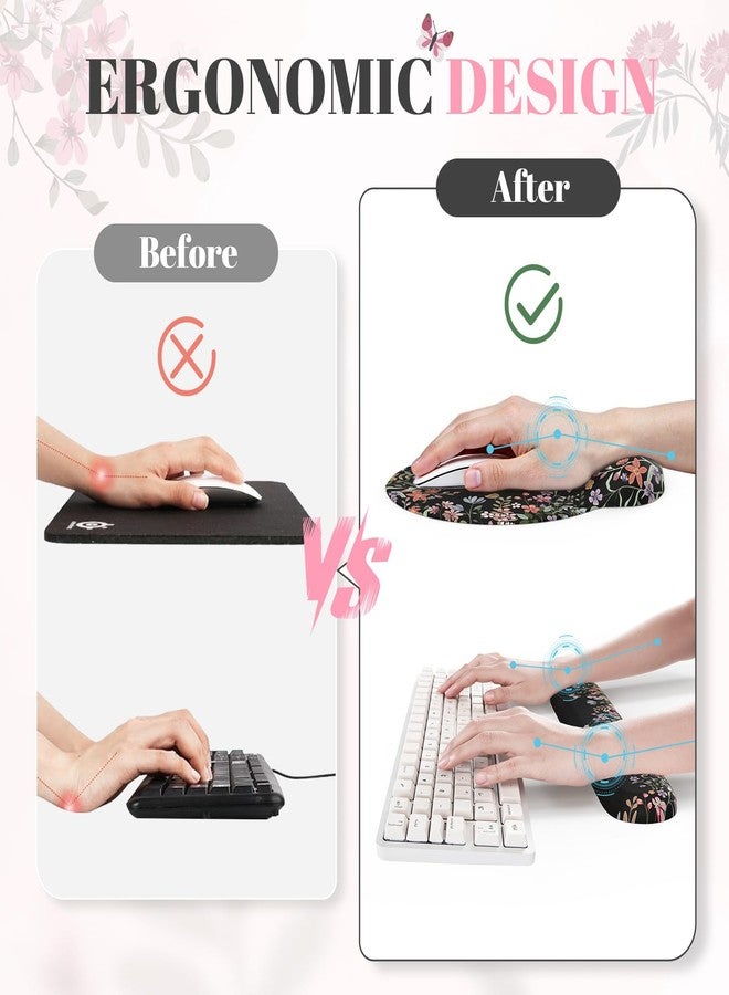 iCasso 4 in 1 Ergonomic Mouse Pad Wrist Support+Keyboard Wrist Rest pad+Coaster Set - Image 3