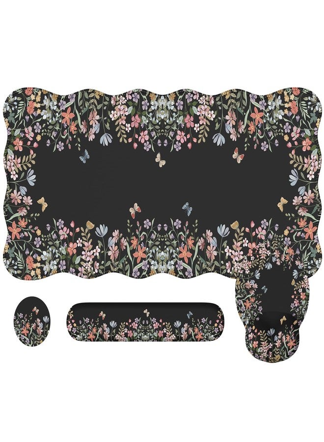 iCasso 4 in 1 Ergonomic Mouse Pad Wrist Support+Keyboard Wrist Rest pad+Coaster Set - Image 1