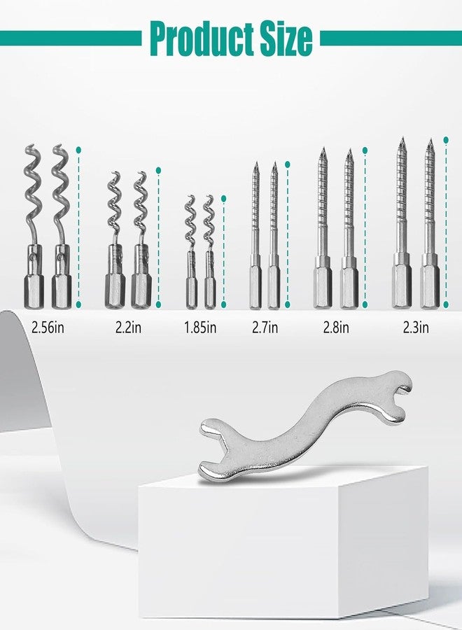 AIWFL 23pcs Packing Extractor Set Stainless Steel Packing Puller Set Packing Tool Set Flexible Packing Hook Sets Includes Flexible Shaft Removeable Tip Corkscrew Type Wrench Toolbox - Image 4