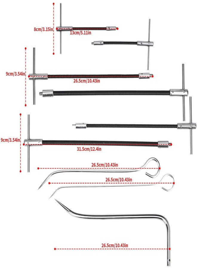 AIWFL 23pcs Packing Extractor Set Stainless Steel Packing Puller Set Packing Tool Set Flexible Packing Hook Sets Includes Flexible Shaft Removeable Tip Corkscrew Type Wrench Toolbox - Image 3