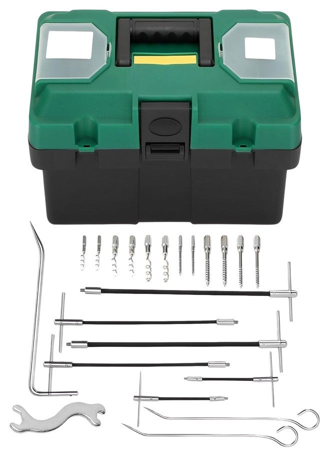 AIWFL 23pcs Packing Extractor Set Stainless Steel Packing Puller Set Packing Tool Set Flexible Packing Hook Sets Includes Flexible Shaft Removeable Tip Corkscrew Type Wrench Toolbox - Image 1