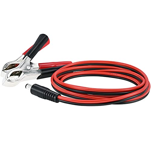 Yeebline DC 5.5 2.1mm Battery Clamps Extension Cable, 5FT 16AWG 12V Alligator Clips Connector Male to Clamp-on Car Charger Power Supply Adapter Cord - Image 5