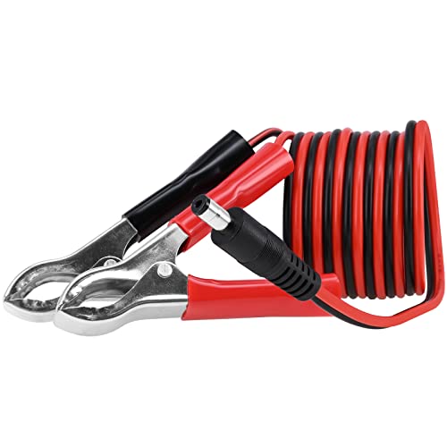 Yeebline DC 5.5 2.1mm Battery Clamps Extension Cable, 5FT 16AWG 12V Alligator Clips Connector Male to Clamp-on Car Charger Power Supply Adapter Cord - Image 3